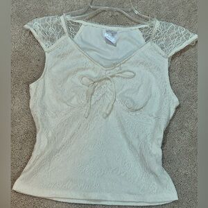 No Boundaries Cream Lace Top